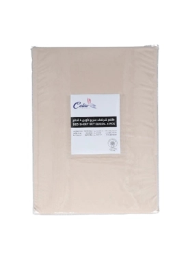 CELIA BED SHEET SET 4PCS QUEEN WHEAT