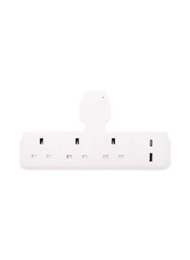 HOME BEST 3WAY ADAP USB 1.4A/5V USB-C WH