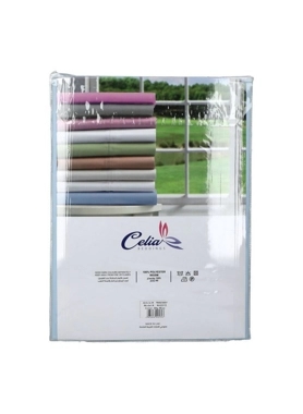 CELIA BED SHEET SET 4PCS QUEEN SKYBLUE