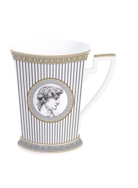 Easy Life - High Quality Palladium Porcelain Mug White and Black 270ml