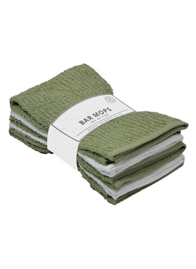 RIVIERA 5PC KTCHN TOWEL 100% CTN GREEN