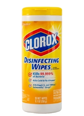 DISINFECTANT WIPES 35cnt LEMON CLOROX