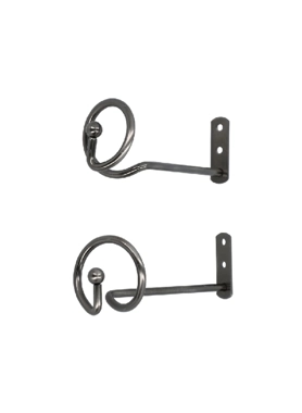 MICASA TIE BACK BASIC 2PCS/PK PEWTER