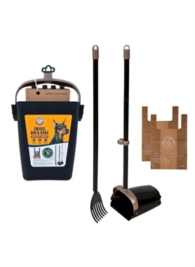 ARM & HAMMER PET WASTE SWIVEL BIN RAKE