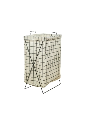 HONEYBEE OPEN TOP LAUNDRY HAMPER BLK/WHT