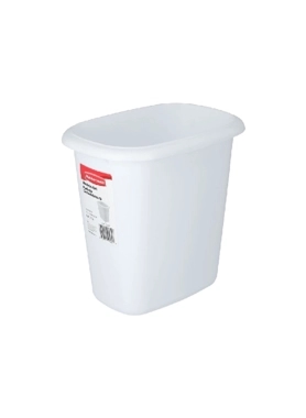 TRASH CAN 6QT RECTANGLE WHITE
