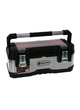 TACTIX TOOL BOX PLASTIC &S.STEEL 58.5CM