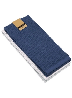 RIVIERA 2PC KTCHN TOWEL 100% CTN BLUE