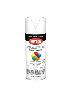 KRYLON COLOR MAXX S.PAINT SATIN WHT 340G