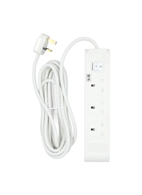 HOME B. EXTENSION CORD 5M 13A 3PLUG WHIT