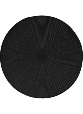 Atmosphera - Round Elegant Woven Table Placemat Black 38 cm