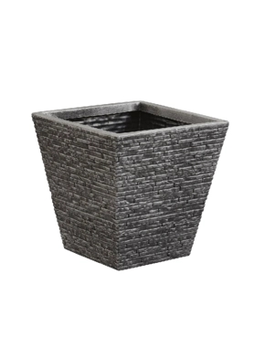 STRATA SMALL SLATE PLANTER PEWTER 33CM