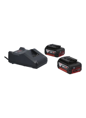 BOSCH BATTERY CHARGER SET 2X18V 4AH BLCK