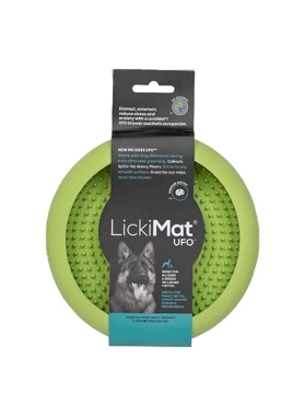 LICKIMAT NS UFO DOG FEEDER GREEN