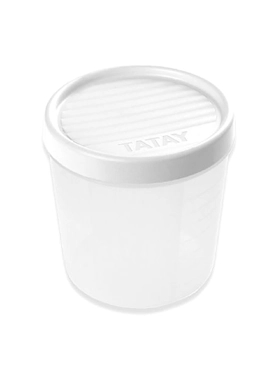 TATAY FOOD CONTAINER 1L W/THREAD WHT
