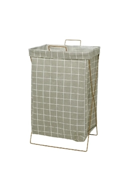 HONEYBEE OPEN TOP LAUNDRY HAMPER GRY/WHT