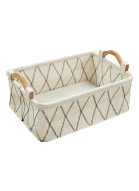 HONEYBEE REC STRGE BASKET 37X26X14CM WHT