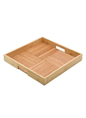 B.SERVI TRAY 37.8X37.8X5CM SQUARE BAMBOO