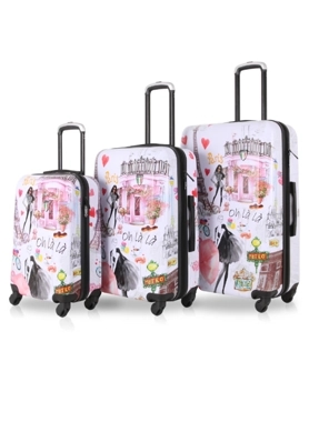 TUCCI PARIS LOV ART LUGGAGE 3PC SET HARD