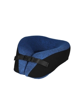 Reve - High Quality Soft Memory Foam Travel Neck Pillow Navy and Black 13 x 31.5 x 27 cm