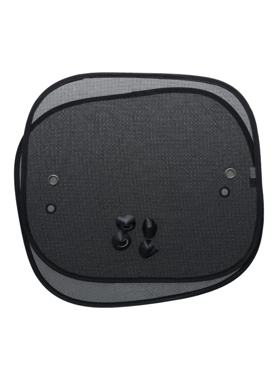 AUTOSMART - 2-Piece Mesh Side Sunshade Black