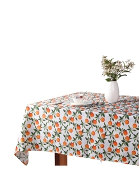 Reve - Orange Printed Polyester Tablecloth Multicolour 150 x 250 cm
