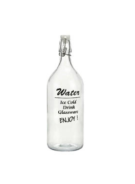 BIEN SERVI GLASS WIDE BOTTLE WITH CLIP