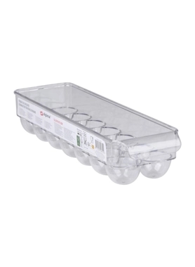 Alpina - 14-Slot Refrigerator Egg Holder Tray Clear 7.5 x 11 x 37 cm