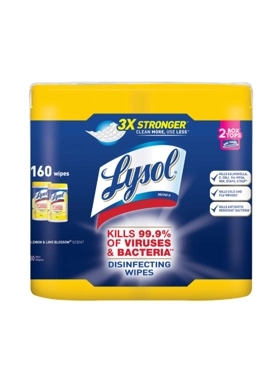 LYSOL DISENFECTING WIPES LEMON 16O PC