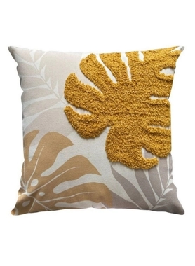 BELCHIOR CUSHION EMBROIDRY YELOW 43x43CM