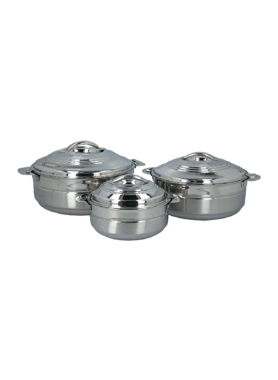 BIEN SERVI PLAIN HOT POT SET 3PCS SILVER