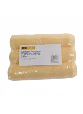 Traitools - 3-Piece General Purpose Roller Sleeves Yellow 9 Inch