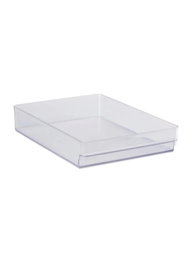 Alpina - Rectangular Storage Box for Refrigerator Clear 5.5 x 20 x 29.7 cm