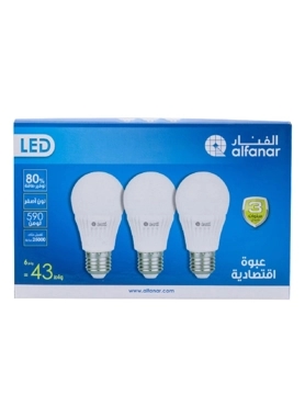 Alfanar - 6W 3000K Promo Pack E27 LED Bulb Warm White