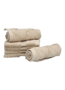 TOWEL SET 6PCS 30X30CM PIMA COTTON BEIGE