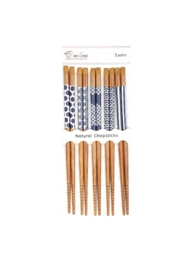 BIEN SERVI BAMBOO CHOPSTICKS SET 5PAIRS