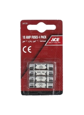 ACE 3PCS 10AMPS FUSE WHITE&SILVER