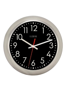 EQUITY WALL CLOCK TITANIUM BRUSHED 28CM