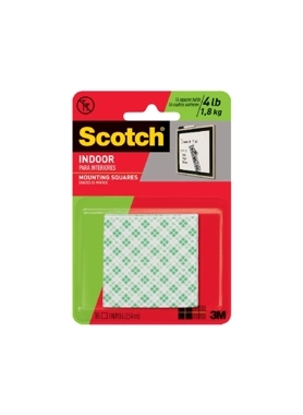 SCOTCH 16PC INDOOR MOUNTING SQUARE 2.5CM