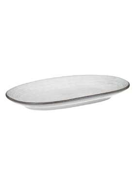 ATMOSPHERA FLOWER BLUE DISH 37X21CM