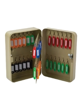 HONEYBEE KEY BOX 48 HOOKS LIGHT BEIGE