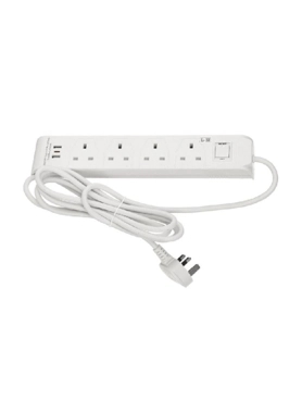 HOME BEST 4 SOKET 2 USB1 TYPE C 5M CABLE