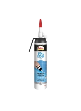 Pattex - Sanitary Antimould Durable Silicone Bath and Kitchen Sealant White 200 ml