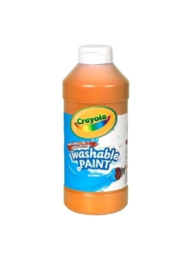 CRAYOLA WASHABLE PAINT BOTTLE3 16OZ ORAN