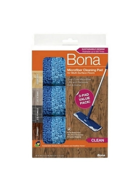 BONA CLEANING MICROFIBER MOP PAD 3PK