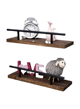 HONEYBEE STORAGE SHELVES SET 2PCS RUSTIC