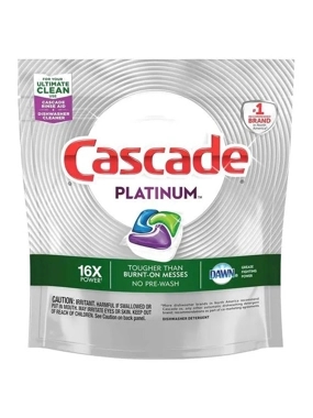 Cascade - 14-Piece Hassle and Mess Free Platinum Fresh Scent Dishwasher Detergent Pods