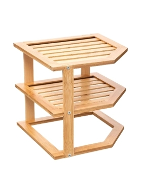 F.S.S ORGANIZER ANGLE SHELF 2TRAY BAMBOO