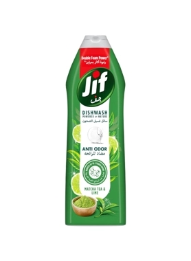 Jif - Anti Odor Double Foam Power Matcha Tea and Lime Dish Wash Cleaner Liquid 750ml