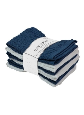 RIVIERA 6PC KTCHN TOWEL 100% CTN NAVY
